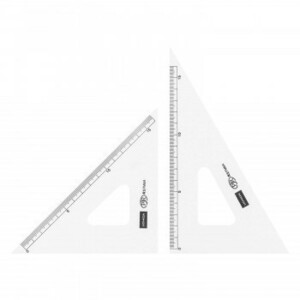 Triangle ruler 18cm x 2mm with scale 1-809-1802