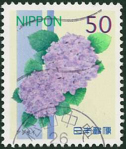 ◆◆ Seasonal Flower Series 3rd collection 50 × 1 used stamp mechanical mark postmark Matsuyama Chuo Matsuyama Chuo ◆◆