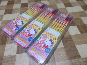 Hello Kitty Mitsubishi Unister Mitsubishi Unister Pencil Value Pack Pencil (2B) 10, Name Seal, 2 Red Pencils, Eraser Pencil Shaving X3