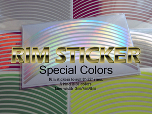 Special Color Rim Sticker Easy Mounting All 30 Color Rim Width 3mm/4mm/5mm Honda CB400 Super Fore!