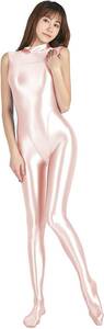 AMORESY whole body tights Sleeve Body Suit Yoga Suit Sexy Cosplay Costume Pink