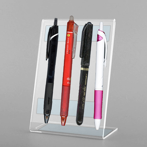 Pen stand that can be fixed with adhesive tape (color: clear)