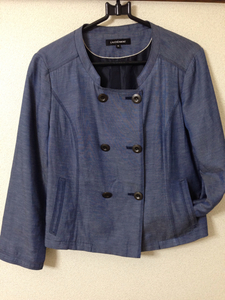 [Beautiful goods] Lautraremon ☆ Made in Japan additional thin outer no -color jacket size 40 adult cool smooth light light