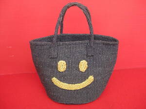 [Happy] Smile Nico -chan basket bag Navy x gold