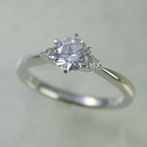 Engagement Ring Simple Engagement Ring Diamond 0.3 Carat Platinum Appraisal with 0.312ct E Color SI2 Class EX Cut CGL