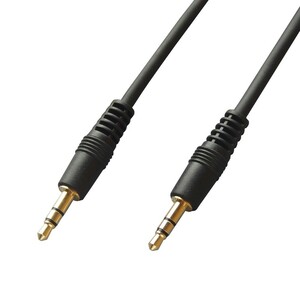 φ3.5mm stereo mini plug cable 2m (straight-straight male-male) audio cable 2m black VM-4073