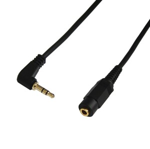 Audio cable L-type stereo mini plug (male) -Stereo mini jack (female)/0.6m VM-4084-06L