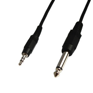 Audio conversion cable 3.5mm stereo mini plug (male) -6.3mm monaural standard plug (male) 1m VM-MS3-1M