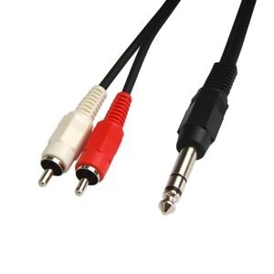 Audio conversion cable RCA / pin plug x 2 (red. White) -6.3mm stereo standard plug 10m VM-RRS-10m