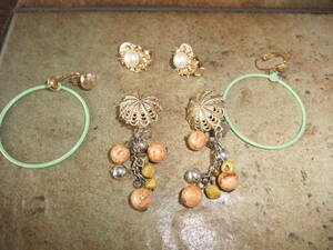 3 earrings 3 hoops &amp; rhinestones unused
