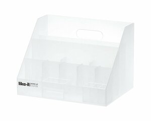 LIKE-IT storage case Organizer Slim A4 Vertical white width 26x back 18.5x height 18.2cm LM-02