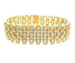 [Midoriyakuya] Busheron Diamond Bracelet K18YG [Used]