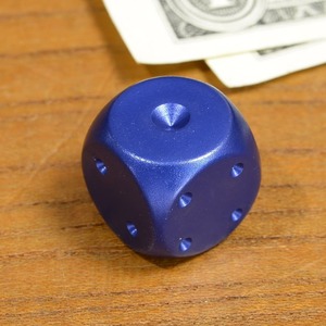 Psycho round square aluminum alloy dice 16mm [blue] 骰 骰 Saiko DICE Saigo No Edge surface 6 sides dice