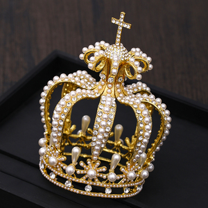 Bridal Crown Head Baroque Crystal Pearl Crown Crown Crown Crown Crown Crown Crown Wedding Hair Accessories
