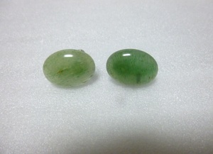 Jade green stone earrings