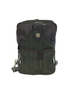 OROBIANCO ◆ Body bag/shoulder bag/leather switch/nylon/green