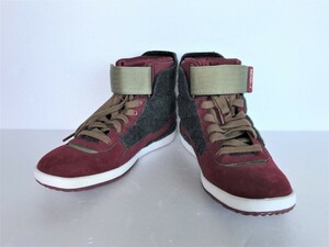 ■ [YS-1] Good condition ■ Puma mini collaboration ■ High cut sneakers ■ Gray x red system 22.5cm