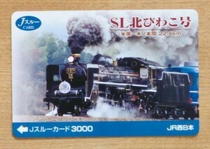 J -through card used SL Kita -Biwako Yonehara -Kinomonma 22.4km 3000 yen ticket