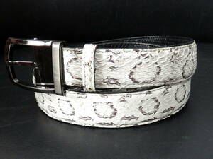 Rare! ★ Southeast Asia Snake &amp; Sheer Snake Reversible ★ Can ★Also Be Used W Snakeskin ★ Snake Leather Belt Width ★ 33mm★ Natural ★ Pattern C