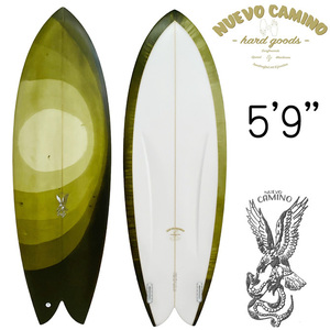 Nuebo Nuevocamino Surfboard Flat Deck Tsuguin Model 5'9B / Nuevo Camino Flat Deck Twin FDT Dead Cooks DEADKOOKS