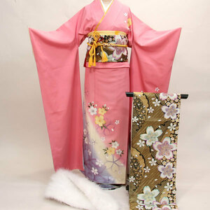 Kimono Kimono Full Set Pure Silk Hyakka Ryoran Rental 20 points Rental for 7 days (Rental] R95