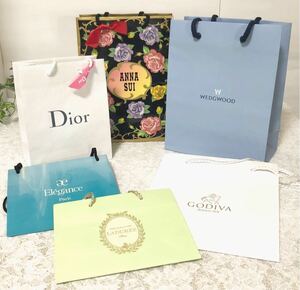 Anasui wedgewood and other shoppers 6 -disc set (540) Shop bag brand paper bag Dior Goda Elegance Ladurer