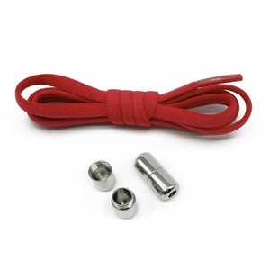 1 pair of shoelaces that can't be tied (2 pieces) red