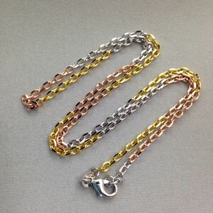 New ITALY Silver 925 Gradient A red bean chain 45cm 2mm 3 tone
