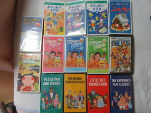 Video tape VHS 14 pcs set TDK Collection Primary Video Emi and Watson One Piece Pingu Kintaro Image are all status