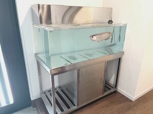 A sturdy aquarium stand 120cm that is resistant to stainless steel earthquakes