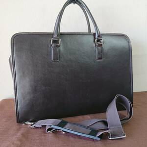 ★ Good product ★ F15M7006 ★ Business bag ★ Dark brown BUSINESS LEATHER FACTORY Genuine leather