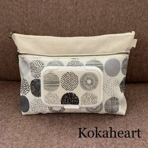 Free Shipping ☆ Diapers &amp; Wow Wind Case ☆ Scandinavian style ☆ Circle ① ☆ Di -twin pouch ☆ Normal Bitat