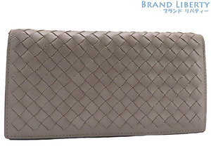 Rare beauty Bottega Veneta Intrecciato Continental Wallet Bi -fold Wallet Bicolor Dark Cemented Calf Leather
