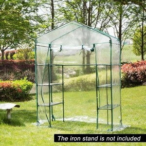 FF047: Transparent greenhouse cover growth tent 3 layer Humidity seedling covering cover garden planting supplies 143X73X195cm