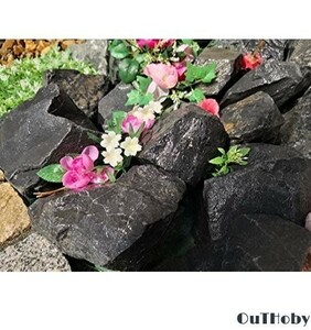 20kg Black Garden Stone ◎ Rock Garden Garden Lock ◎ Black crushed stone rock gardening luxurious beautiful and beautiful weed prevention fashionable