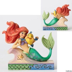 Little Mermaid Ariel Flander Figure Disney DISNEY Little Mermaid Doll Figurine Cute Present Jim Shore