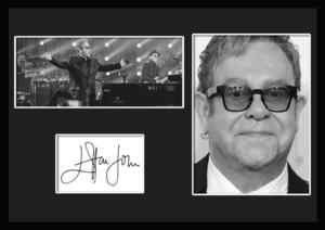 10 types! Elton John/Elton John/Sign Print &amp; Amp; Certificate frame/BW/monochrome/display (7-3W)