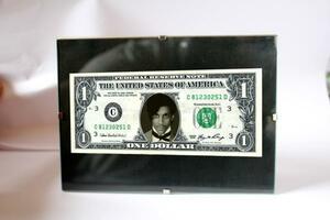 Memorial! Prince/Prince/Genuine US officially approved 1 dollar bill 4 limited frame
