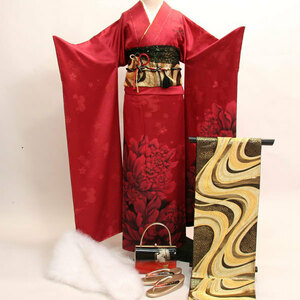 Kimono Kimono Pure Silk Full Set Daika Kouka 7 days Rental Co., Ltd. (Rental] R28