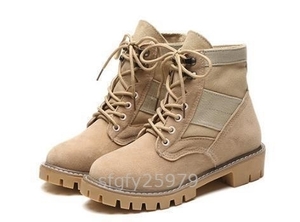 A393 ☆ New ladies lace -up boots short boots braided high cut