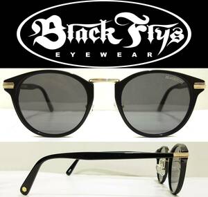 SALE Shipping 350 yen ~ Black Fly FLY VINCENT Sunglasses BF-13841-01 Boston Frame Black-Gold/Gray Fly Brighting Sent Kurokin Gray Gray Black Flys