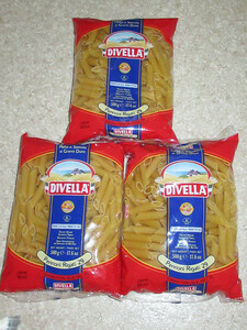 Italy Divella Divella Penne Rigate 500g x 3 bags Durum Semolina Bolognese and Arabiata