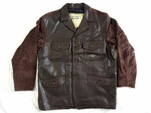 British motorcycle maker BSA genuine leather jacket made in Italy