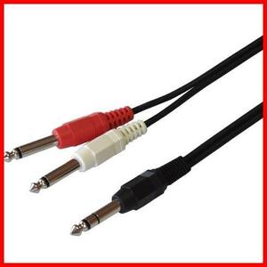 ★ Size: 3.0m ★ Audio cable 6.3mm stereo standard plug ⇔ 6.3mm monaural standard plug x 2 (red white) 3.0m/c-105
