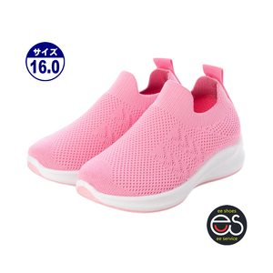 ★ New and popular ★ [22918-PINK-16.0] Kids sneakers Flyknit Excellent fit!　Lightweight &amp; Breathable &amp; Flexible!　For commuting to school and kindergarten