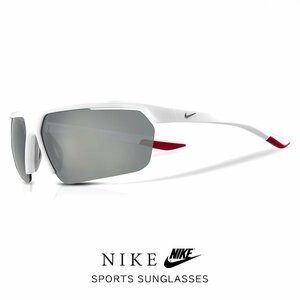 New Nike Sunglasses DC2910 100 GALE FORCE AF Asian Fit Nike DC2910 Gale Force Sports White Mirror Lens