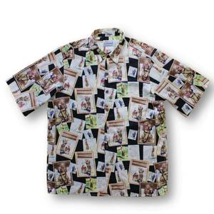 03 [Extreme Beauty] Rainse Puner Reyn Spooner Aloha shirt M ★ Men's Golf Vintage Cotton TQE Hawaii Extreme Beauty