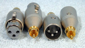 TOMOCA conversion connector XLR 3pin⇔RCA plug 11-RCAP (11c ⇔ RCA plug)/12-RCAP (12c ⇔ RCA plug) 2 Canon RCA pin plugs
