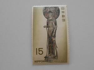 1st National Treasure 1 Baekje Kannon unused 15 yen stamp (170)