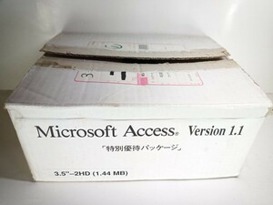 [Microsoft direct sales] Microsoft Access Version 1.1 Special Special Treasure Package 3.5inch FD Manual Total 1907P Microsoft MS Access